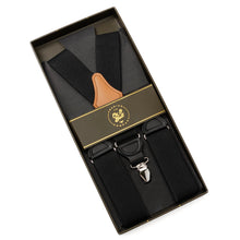 Load image into Gallery viewer, Black Convertible Suspenders