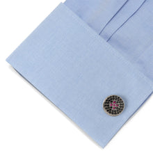 Load image into Gallery viewer, Crystal Button Pave Cufflinks