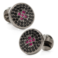 Load image into Gallery viewer, Crystal Button Pave Cufflinks