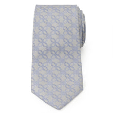 Load image into Gallery viewer, Gray Blue Art Deco Men's Tie