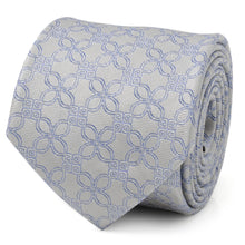 Load image into Gallery viewer, Gray Blue Art Deco Men's Tie