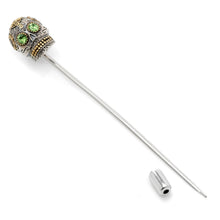 Load image into Gallery viewer, Sterling Silver Skull Stick Pin