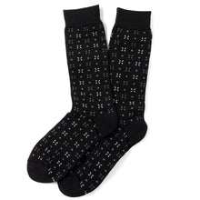 Load image into Gallery viewer, Dot Patterned Black Men's Socks