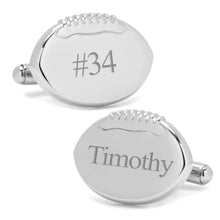 Load image into Gallery viewer, Stainless Steel Engravable Football Cufflinks