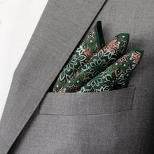 Load image into Gallery viewer, Green Floral Pocket Square