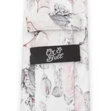 Load image into Gallery viewer, Painted Floral Gray Silk Men's Tie