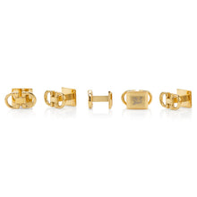 Load image into Gallery viewer, Horse Bit Gold Stainless Steel 5-Stud Set