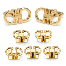 Load image into Gallery viewer, Horse Bit Gold Stainless Steel 5-Stud Set