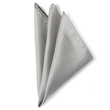 Load image into Gallery viewer, Gray Silk Pocket Square