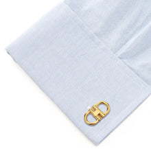 Load image into Gallery viewer, Horse Bit Gold Stainless Steel Cufflinks
