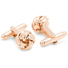 Load image into Gallery viewer, Rose Gold Knot Cufflinks