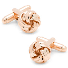 Load image into Gallery viewer, Rose Gold Knot Cufflinks