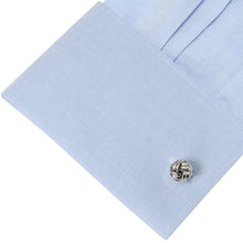 Load image into Gallery viewer, Silver Knot Cufflinks