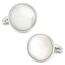 Load image into Gallery viewer, Silver and Mother of Pearl 5-Stud Set