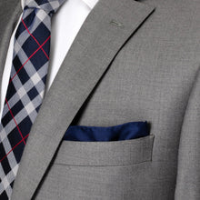 Load image into Gallery viewer, Navy Silk Pocket Square