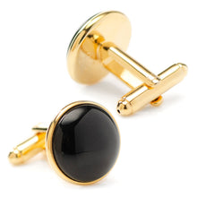 Load image into Gallery viewer, Gold and Onyx 5-Stud Set