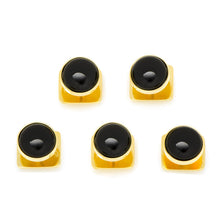 Load image into Gallery viewer, Gold and Onyx 5-Studs