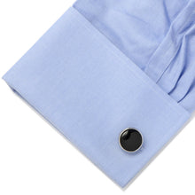 Load image into Gallery viewer, Onyx I Love You Stainless Steel Cufflinks