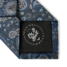 Load image into Gallery viewer, Blue & Gray Paisley Men's Tie