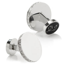 Load image into Gallery viewer, Stainless Steel Engravable Pave Edge Cufflinks