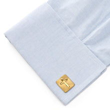 Load image into Gallery viewer, Radiant Cross Gold Sterling Silver Cufflinks