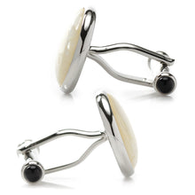 Load image into Gallery viewer, Sterling Mosaic Mother of Pearl Cufflinks