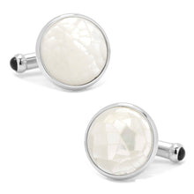 Load image into Gallery viewer, Sterling Mosaic Mother of Pearl Cufflinks