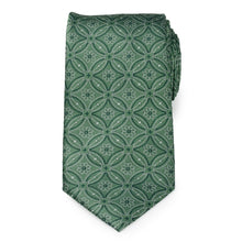 Load image into Gallery viewer, Watercress Green Tiled Men's Tie