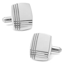 Load image into Gallery viewer, Sterling Silver Tartan Plaid Cufflinks