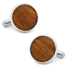 Load image into Gallery viewer, Stainless Steel Wood Cufflinks