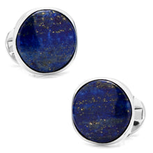Load image into Gallery viewer, Sterling Silver Classic Formal Lapis Cufflinks