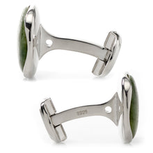 Load image into Gallery viewer, Seraphinite Stone Sterling Silver Cufflinks