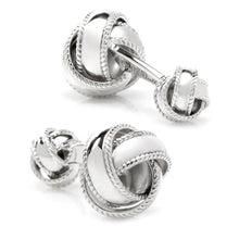 Load image into Gallery viewer, Sterling Silver Braided Knot Cufflinks