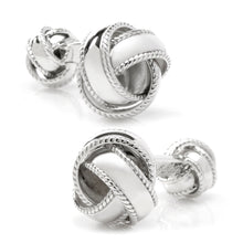 Load image into Gallery viewer, Sterling Silver Braided Knot Cufflinks