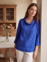 Load image into Gallery viewer, 100% Linen Draped Neck Top HOLLIS