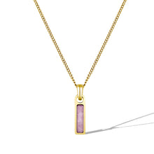 Load image into Gallery viewer, Birthstone Tag Necklace - Gold