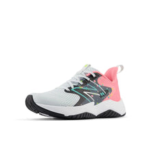 Load image into Gallery viewer, New Balance unisex-child Rave Run V2 Lace-up 12 Little Kid Quartz Grey/Ultra Pink/Cyber Jade - # GIAA71710004