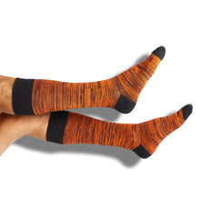 Load image into Gallery viewer, Orange and Black Marl Dress Socks
