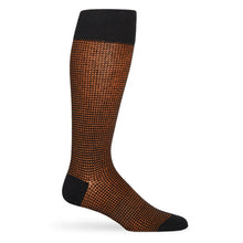 Load image into Gallery viewer, Orange and Black Birdseye Dress Socks