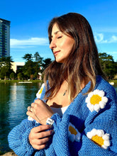 Load image into Gallery viewer, Oversize Handmade Blue Floral Cardigan | NCS