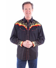 Load image into Gallery viewer, Scully Honky-Tonk Heatwave (Black/Yellow) - Men's Western Shirt