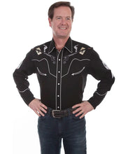 Load image into Gallery viewer, Scully Dead Man's Hand - Embroidered Men's Western Shirt