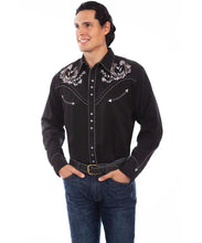 Load image into Gallery viewer, Scully Lucky Rose - Embroidered Men's Western Shirt