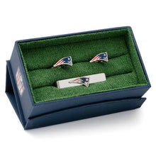 Load image into Gallery viewer, NFL New England Patriots Cufflinks and Tie Clip Gift Set