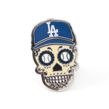 Load image into Gallery viewer, MLB LA Dodgers Sugar Skull Lapel Pin