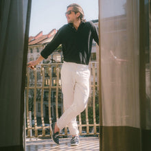 Load image into Gallery viewer, Men's Black Pebbled Leather Barca Yacht Loafer