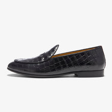 Load image into Gallery viewer, Men's Black Full Croc Milano Loafer