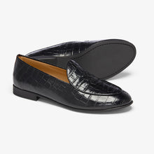 Load image into Gallery viewer, Men's Black Full Croc Milano Loafer
