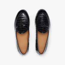 Load image into Gallery viewer, Men's Black Full Croc Milano Loafer