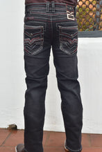 Load image into Gallery viewer, Holt Kid's Black Slim Boot Cut Jeans